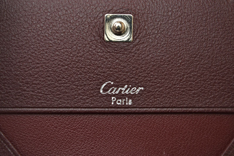 カルティエ コインケース Cartier スクエア コインパース マスト ドゥ カルティエ ブラック【中古】