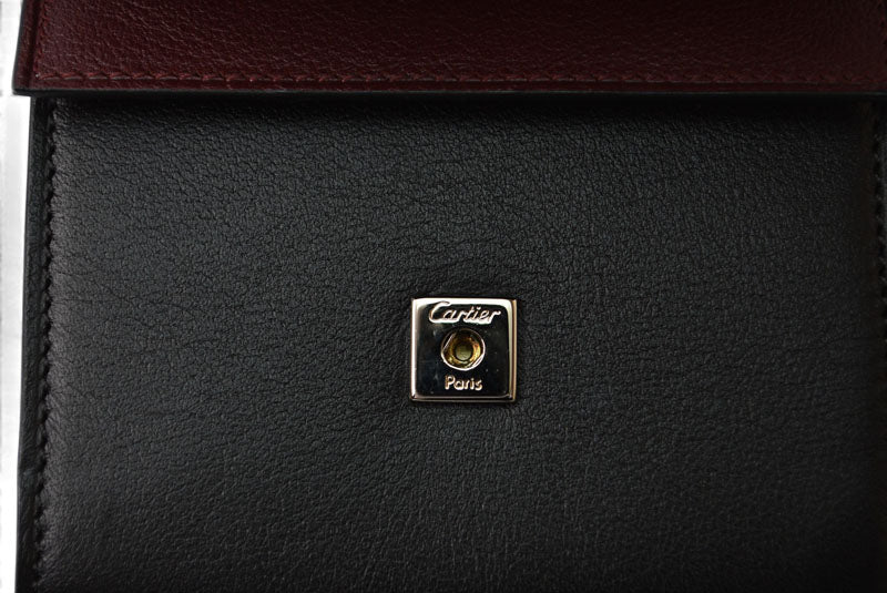 カルティエ コインケース Cartier スクエア コインパース マスト ドゥ カルティエ ブラック【中古】