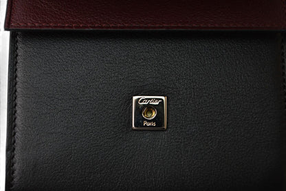 カルティエ コインケース Cartier スクエア コインパース マスト ドゥ カルティエ ブラック【中古】
