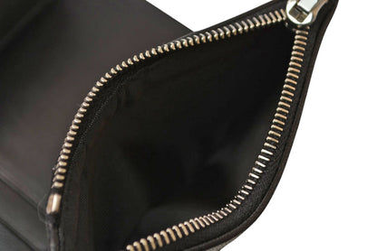 サンローラン 財布/三つ折 YSL SAINT LAURENT スムースレザー ネックストラップ ブラック 820355【中古】