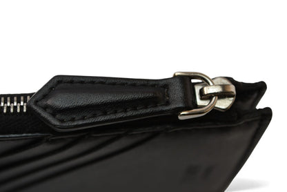 フェンディ コインケース/カードケース FENDI ミニ財布 フラグメントケース ズッカ 7M0270 ブラック/レッド【中古】