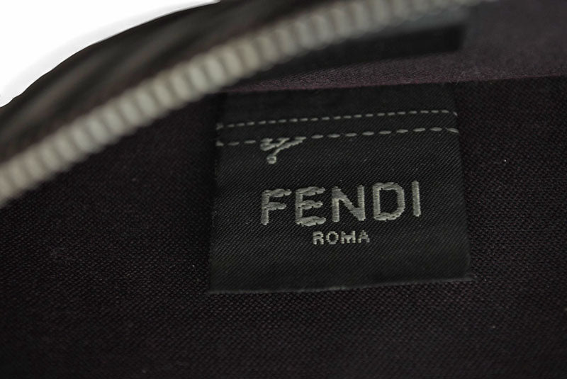 フェンディ コインケース/カードケース FENDI ミニ財布 フラグメントケース ズッカ 7M0270 ブラック/レッド【中古】