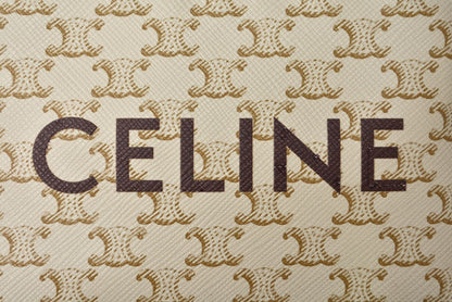 セリーヌ コインケース/キーケース/ポーチ CELINE 小物入れ 10C662 トリオンフ ホワイト【中古】