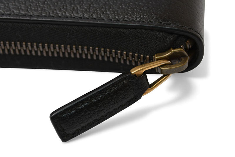 グッチ 未使用 財布 GUCCI 長財布/ラウンドファスナー式 428736 GGマーモント ブラック メンズ/レディース【中古】