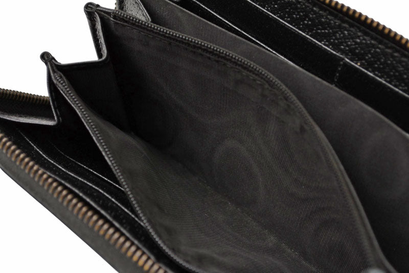 グッチ 未使用 財布 GUCCI 長財布/ラウンドファスナー式 428736 GGマーモント ブラック メンズ/レディース【中古】