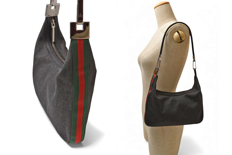 グッチ ショルダーバッグ GUCCI バッグ/肩掛け/ワンショルダー デニム/シェリーライン 01233 【中古】