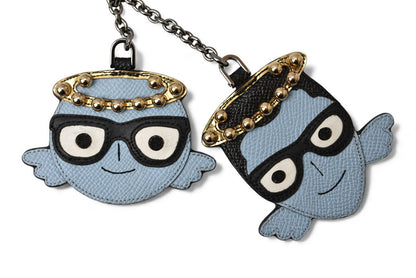 ドルチェアンドガッバーナ 未使用 キーリング/キーホルダー DOLCE&GABBANA D&G チャーム バッグチャーム レザー ec-21776 ライトブルー【中古】