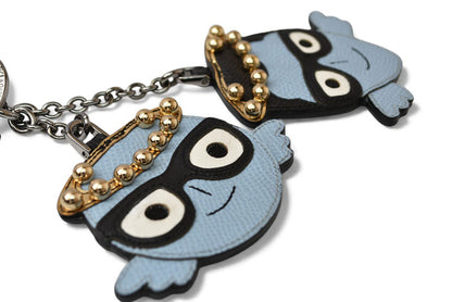 ドルチェアンドガッバーナ 未使用 キーリング/キーホルダー DOLCE&GABBANA D&G チャーム バッグチャーム レザー ec-21776 ライトブルー【中古】