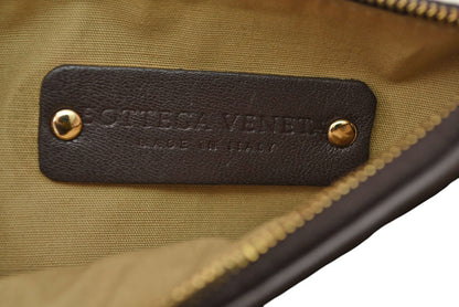 ボッテガヴェネタ コスメポーチ/トラベルポーチ BOTTEGA VENETA イントレチャート ナッパ ダークブラウン 164818 V0010 2040【中古】