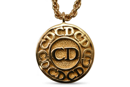クリスチャンディオール ネックレス Christian Dior ヴィンテージ CD/ロゴ ゴールド【中古】