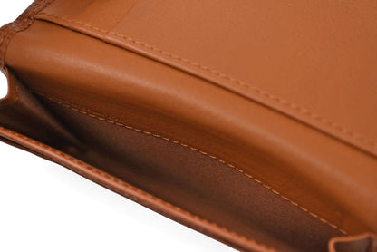 ロエベ カードケース/名刺れ LOEWE レザー アナグラム ブラウン【中古】