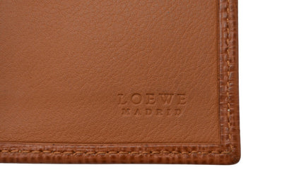 ロエベ カードケース/名刺れ LOEWE レザー アナグラム ブラウン【中古】