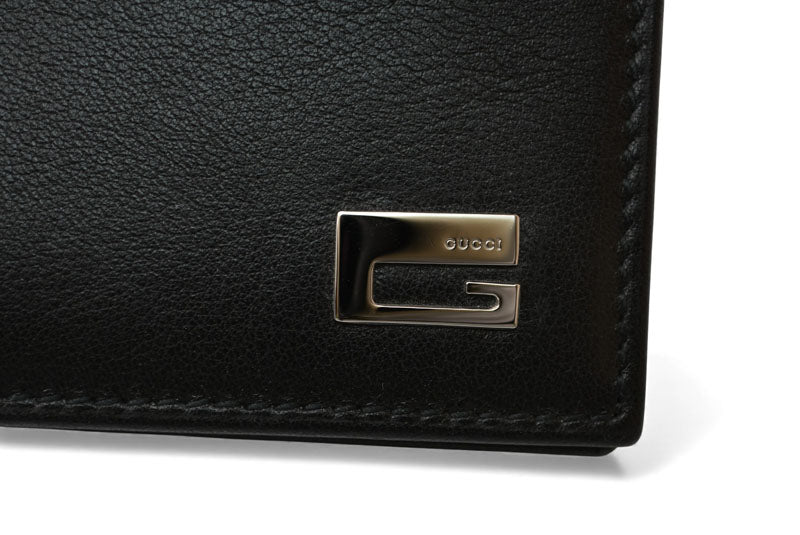 グッチ 財布/二つ折り財布 GUCCI メンズ 札入れ レザー ブラック 034.1408【中古】