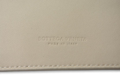 ボッテガヴェネタ カードケース/フラグメントケース BOTTEGA VENETA チェーン付 レザー クリーム【中古】