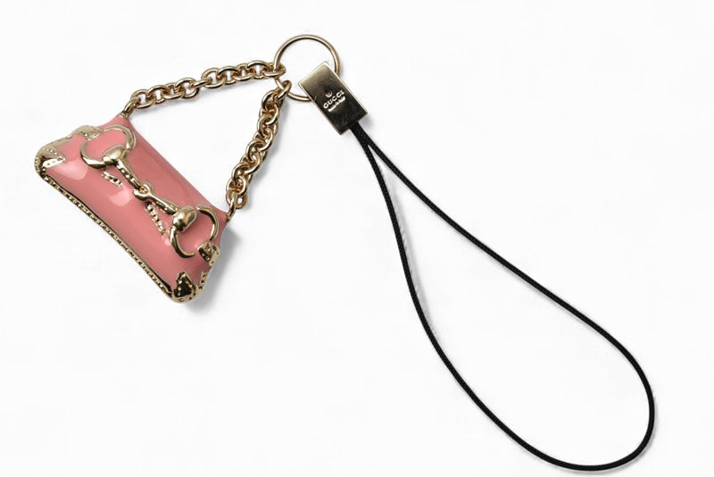 グッチ チャーム GUCCI ストラップ/チャーム ホースビットモチーフ ピンク/ゴールド【中古】