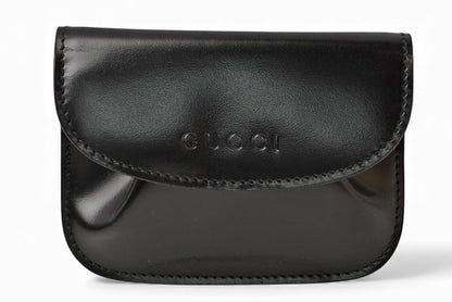 グッチ コインケース/小銭入れ GUCCI 財布 ヴィンテージ レザー ブラック 030 2091【中古】