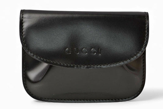 グッチ コインケース/小銭入れ GUCCI 財布 ヴィンテージ レザー ブラック 030 2091【中古】