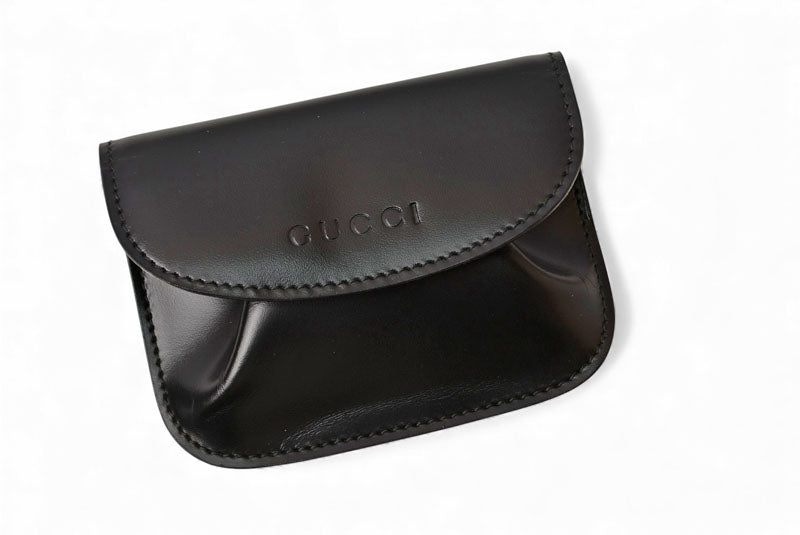 グッチ コインケース/小銭入れ GUCCI 財布 ヴィンテージ レザー ブラック 030 2091【中古】