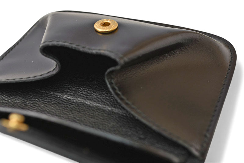 グッチ コインケース/小銭入れ GUCCI 財布 ヴィンテージ レザー ブラック 030 2091【中古】