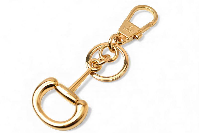 グッチ キーリング/キーホルダー GUCCI ホースビット 1955 ゴールド 未使用【中古】