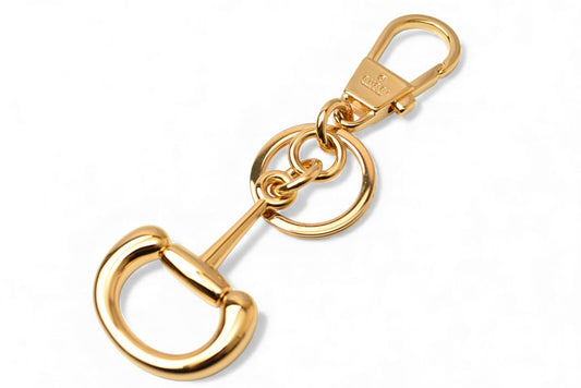 グッチ キーリング/キーホルダー GUCCI ホースビット 1955 ゴールド 未使用【中古】