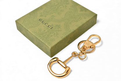 グッチ キーリング/キーホルダー GUCCI ホースビット 1955 ゴールド 未使用【中古】