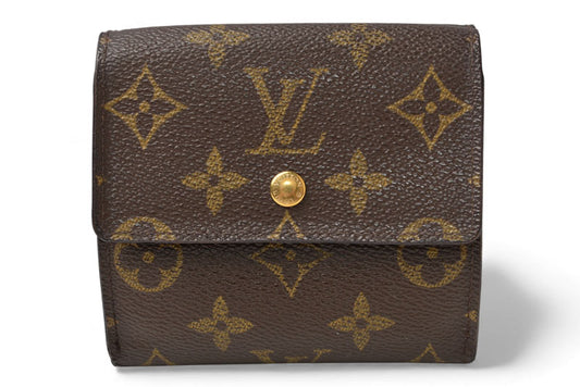 ルイヴィトン 財布 モノグラム LOUIS VUITTON 折財布 ダブルホック/ポルトフォイユ・エリーズ　 モノグラム【中古】