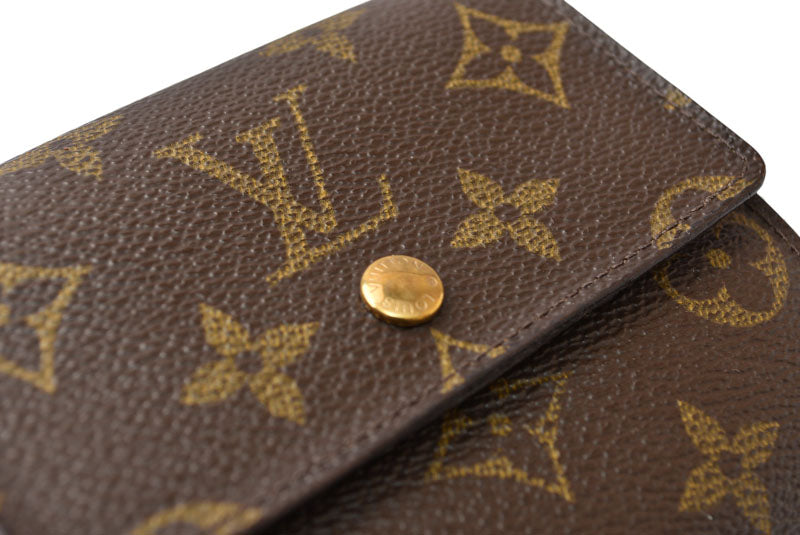 ルイヴィトン 財布 モノグラム LOUIS VUITTON 折財布 ダブルホック/ポルトフォイユ・エリーズ　 モノグラム【中古】