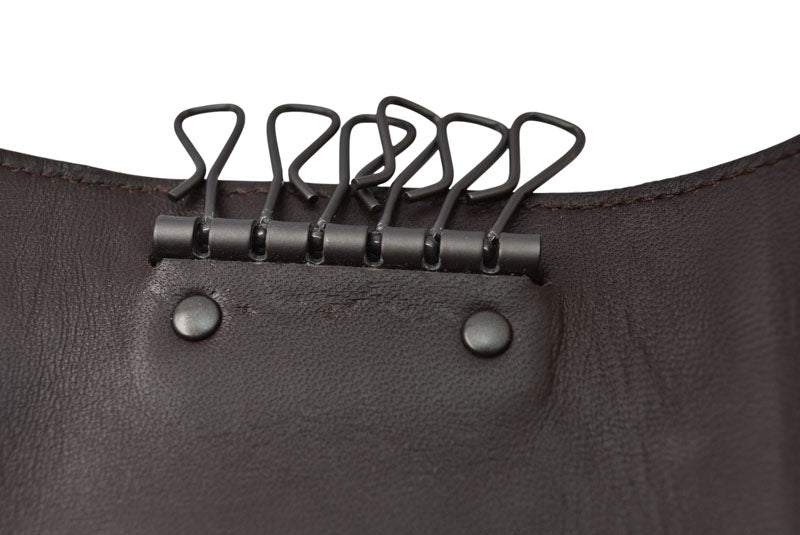 ボッテガヴェネタ キーケース/キーリング BOTTEGA VENETA 6連 イントレチャート ナッパ ダークブラウン【中古】