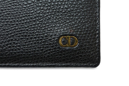 クリスチャンディオール カードケース/名刺入れ Christian Dior ヴィンテージ レザー ブラック【中古】
