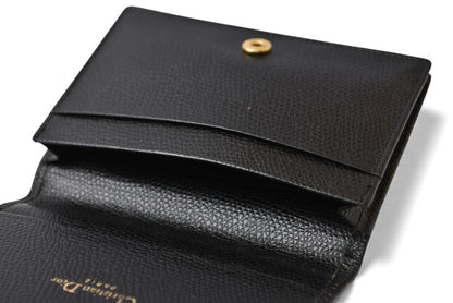クリスチャンディオール カードケース/名刺入れ Christian Dior ヴィンテージ レザー ブラック【中古】