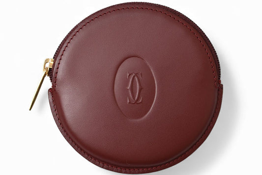 カルティエ コインケース/小銭入れ Cartier ヴィンテージ 財布 マスト ドゥ カルティエ ボルドー【中古】