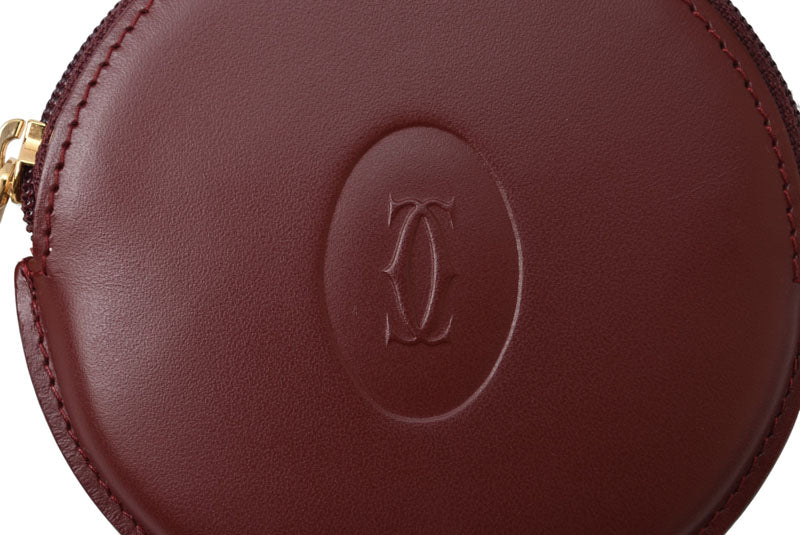 カルティエ コインケース/小銭入れ Cartier ヴィンテージ 財布 マスト ドゥ カルティエ ボルドー【中古】