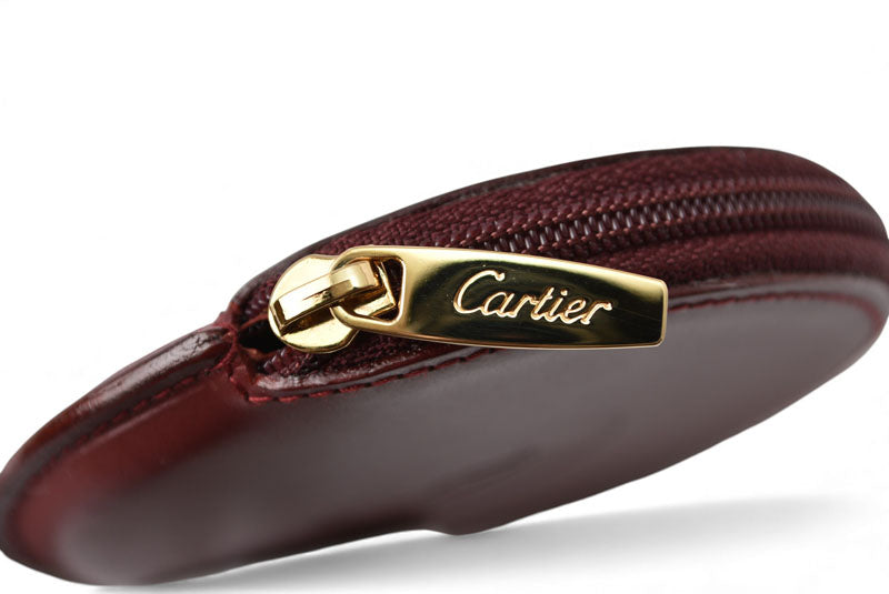 カルティエ コインケース/小銭入れ Cartier ヴィンテージ 財布 マスト ドゥ カルティエ ボルドー【中古】