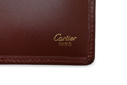 カルティエ 財布 メンズ Cartier 長財布 レザー マスト ドゥ カルティエ ボルドー L3000003【中古】