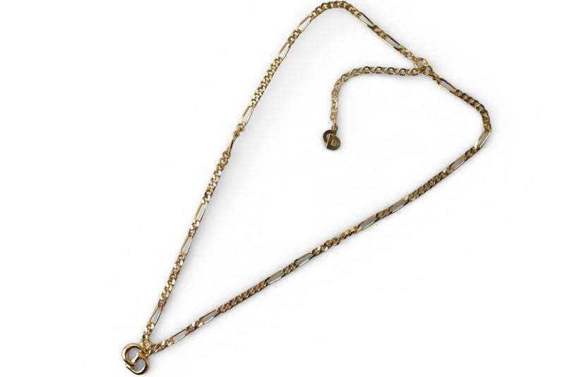 クリスチャンディオール ネックレス Christian Dior ヴィンテージ ロゴモチーフ ゴールド【中古】