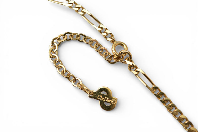 クリスチャンディオール ネックレス Christian Dior ヴィンテージ ロゴモチーフ ゴールド【中古】
