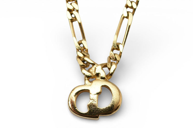 クリスチャンディオール ネックレス Christian Dior ヴィンテージ ロゴモチーフ ゴールド【中古】