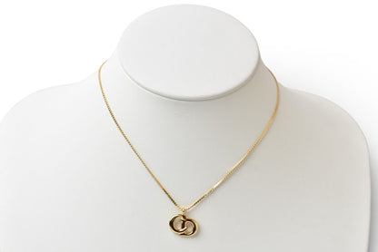 クリスチャンディオール ネックレス Christian Dior ヴィンテージ CDロゴモチーフ ゴールド【中古】