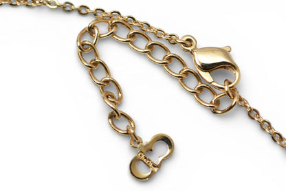 クリスチャンディオール ネックレス/イヤリングセット ヴィンテージ Christian Dior ディオール ペンダント アクセサリー ラインストーン ゴールド【中古】