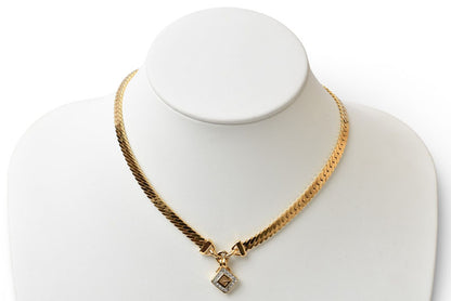 ジバンシィ ネックレス ヴィンテージ GIVENCHY/ジバンシー チョーカー Gロゴ/ラインストーン/ゴールド レディース【中古】