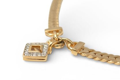 ジバンシィ ネックレス ヴィンテージ GIVENCHY/ジバンシー チョーカー Gロゴ/ラインストーン/ゴールド レディース【中古】