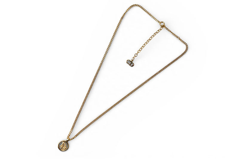 クリスチャンディオール ネックレス ヴィンテージ Christian Dior ロゴ/サークル ゴールド【中古】