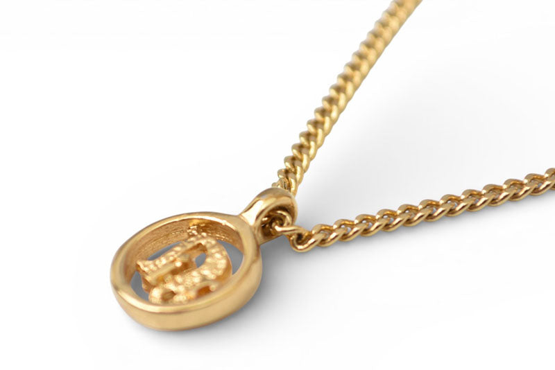クリスチャンディオール ネックレス ヴィンテージ Christian Dior ロゴ/サークル ゴールド【中古】