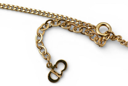 クリスチャンディオール ネックレス ヴィンテージ Christian Dior ロゴ/サークル ゴールド【中古】