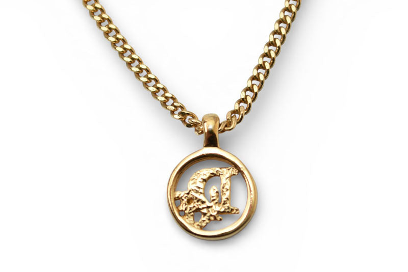 クリスチャンディオール ネックレス ヴィンテージ Christian Dior ロゴ/サークル ゴールド【中古】
