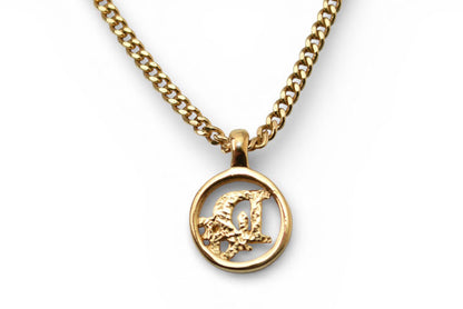 クリスチャンディオール ネックレス ヴィンテージ Christian Dior ロゴ/サークル ゴールド【中古】