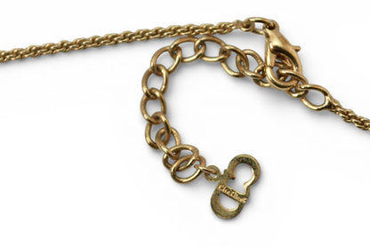 クリスチャンディオール ネックレス ヴィンテージ Christian Dior ロゴ/サークル ラインストーン ゴールド【中古】
