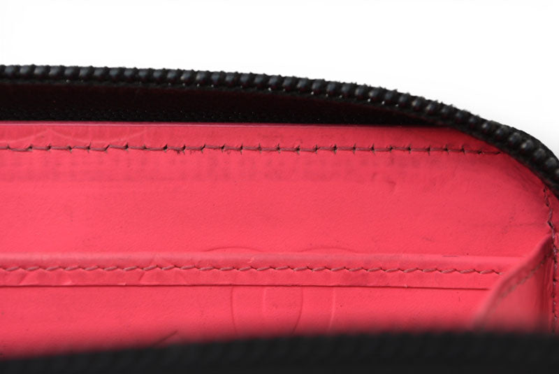 シャネル 財布 CHANEL カンボンライン ラウンドファスナー式/長財布 ブラック/ブラック【中古】