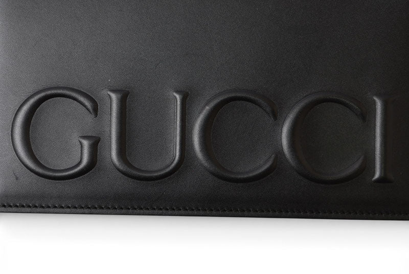 グッチ ショルダーバッグ/クラッチバッグ/チェーンウォレット 2way GUCCI エンボスロゴ/ブラック 421850【中古】